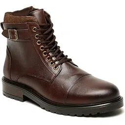 Men’s Leather Dual-Side Combat Boots with Buckle and Zipper | SH_BT_EX02_V