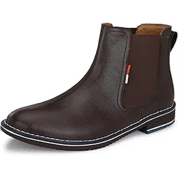 Men's Leather Slip-On Casual Boot Shoes