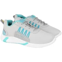 Men's Lightweight Breathable Grey Sports Shoes with Cushioned Sole