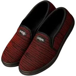 Men's Lightweight Flexible Rubber Sole Woolen Warm Shoes for Gym Walking & Travel