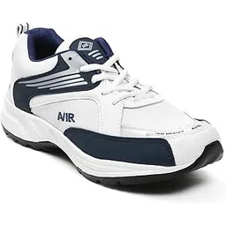 Men's Lightweight Walking Shoes – Comfortable Sports & Running Shoes for Everyday Adventures (AIIR White & Black)