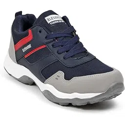 Men's Lightweight Walking Shoes – Comfortable Sports & Running Shoes for Everyday Adventures(Leo Blue- Grey)