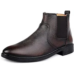 Mens Marshal Classic Full Leather Chelsea Boot with Padded Ortholite Footbed for All Day Comfort