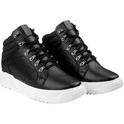 Mens Men's Height Increasing Sneakers - Stylish Black Casual Shoes Sneaker