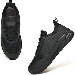 Men's Mesh Sneaker, Casuals for Men (Black, 6)