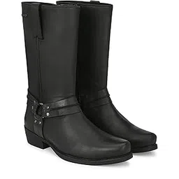 Men's mid Calf Length Leather Riding Boots