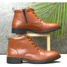 Mens Mid-top Comfort Uniform Casual Padded Cushioned Army Uniform Style Shoes Boots For Men