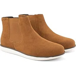 Men's Oakstride Chelsea Lightweight Casual Ankle Boots with White Sole & Elastic Side Panels – Stylish Everyday Slip-On Footwear for Travel, Work & Urban Wear