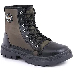 Men's Olive Track and Field Shoes - 7 UK/India (41 EU)(Jungle Boot Men)