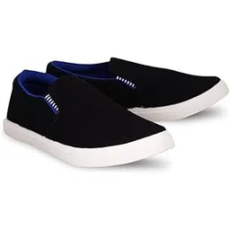 Men's Pilot Black Canvas Casual Sneaker