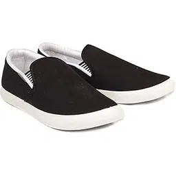 Men's Pilot Black Canvas Casual Sneaker