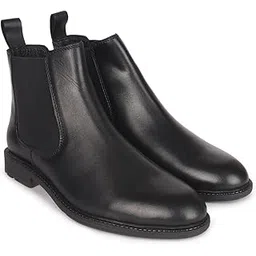 Men's Premium Leather Slip-On Solid Chelsea Boots