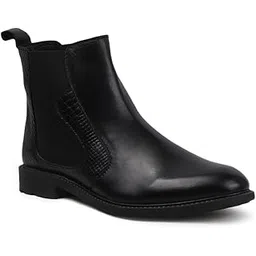 Men's Premium Leather Slip-On Solid Chelsea Boots