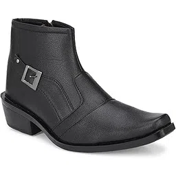 Men's Premium Mid Top Zipper Boots Aa001 Ankle