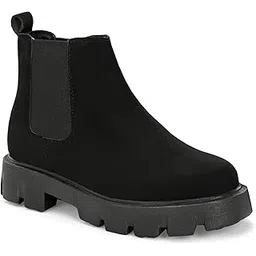 Men's Premium Suede Chelsea Boots|Soft Cushioned Chunky Insole |Slip-Resistance|Dynamic Feet Support|Arch Support Boots| Height Increasing Boots for Men