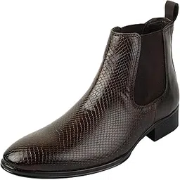 Men's Slip On Closure Boots with Flat Sole