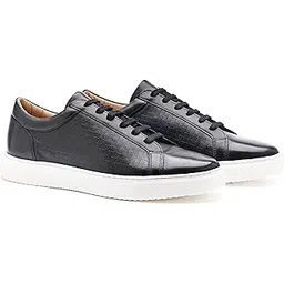 Mens Smart Casual Flat Leather Sneakers