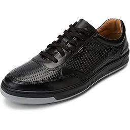 Men's Smart Casual Lifestyle Black Leather Sneakers (SP-M-A24-CS-SNK-02)_8