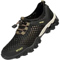 Men''S Sneakers Lightweight Breathable Male Footwear for Tennis Walking Sport 40 Black