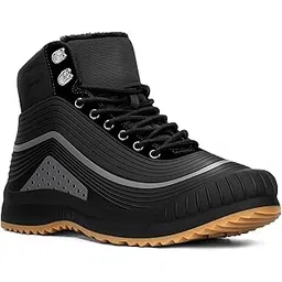 Men's Snow Boots Waterproof Fur Lined Booties Non-Slip Lightweight Winter Shoes