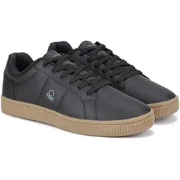 Mens Solid Lace-up Basic Knot Sneakers Sneaker