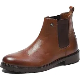 Mens Solid Slip on Genuine Leather Chelsea Boots (201824FW)