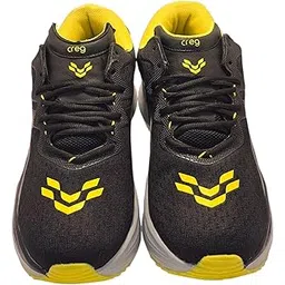 Men’s Sports Shoes with Knitted Fabric Upper & EVA Rubber Sole | Lightweight Lace-Up Running, Walking & Training Shoes | Comfortable Breathable Athletic Footwear