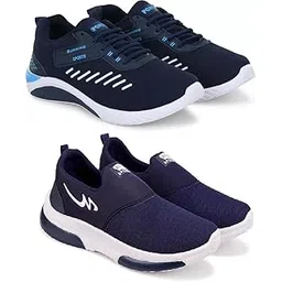 Men’s Sporty Running Footwear – Pack of 2 Lightweight Shoes Multi