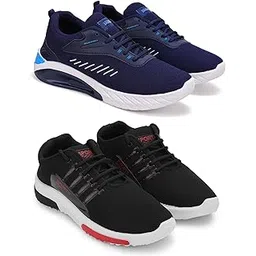 Men’s Sporty Running Shoes – Durable Comfort Shoes (2-Pair Bundle) Multi