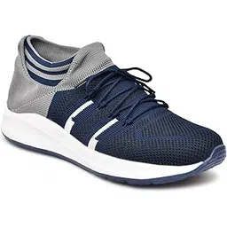 Men's Stylish Comfortable Gym Outdoor Running Socks Sports Shoes & Solid Colores Black, Grey, Navyblue