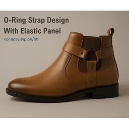 Men’s Stylish Vegan Leather with Side Zipper Boots For Men