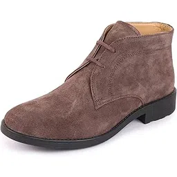 Men's Suede Leather High Ankle Lace Up Chukka Boots