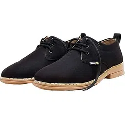 Men's Suede Leather Lace-Up Casual Shoes Oxfords Walking, Office Comfortable and Classy Sneakers with Extra Comfort