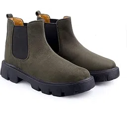 Men's Suede Material Black,Brown,Grey,Green,tan Casual Chelsea and Ankle Boots