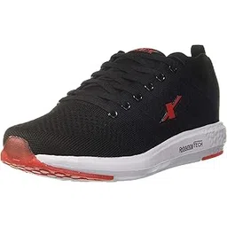 Men's SX0379G Black RED Running Shoes 8 (SX0379GBKRD0008)