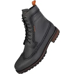 Men's Synthetic Lace-Up Ankle Boots with Zip Closure - Stylish and Durable Boots for Men, Trendy Lace-Up Design, Zipper Closure, Perfect for Casual or Formal Occasions