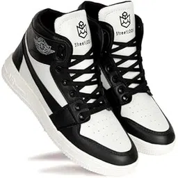 Men's Synthetic Lace-Up Running Shoes Gym Shoes Training Shoes Walking Shoes Sports for Men Jordan Sneaker Canvas Ankle High Boat Shoes Long Boot Trending Shoes