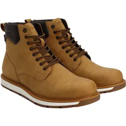 Men's Tan Solid Boots Boots For Men