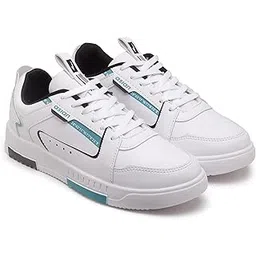 Men's TARZAN-01 White Casual Sneaker Shoes with Synthetic Upper Lightweight Comfortable Mid Top Sneaker Shoes for Men's & Boy's