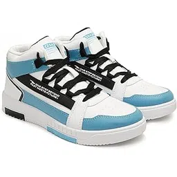 Men's TARZAN-03 Casual White Sneaker High Neck Shoes for Men I Walking & Gym Shoes for Boys with Lightweight Extra Jump I Casual Lace-Up Shoes for Men