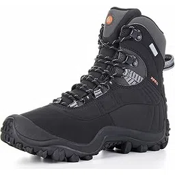Men’s Thermator Mid-Rise Lightweight Hiking Insulated Non-Slip Outdoor Boots, Black, 11