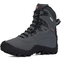 Men’s Thermator Mid-Rise Lightweight Hiking Insulated Non-Slip Outdoor Boots, Grey, 11