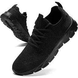 Men's Trainers Running Walking Mesh Slip On Shoes Lightweight Comfortable Badminton Gym Tennis Trainers Athletic