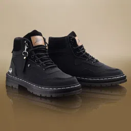 Mens Trekking Hiking Bike Ridding Long Boots For Men High Ankle Boots For Biker Boots For Men