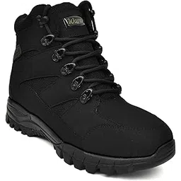 Men’s Water Resistant Synthetic Trekking Boots for Ice & Snow | High Ankle Army & Outdoor Boots with Extra Grip Sole