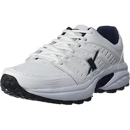 Men's White and Royal Blue Running Shoes -6 UK (SM-241)