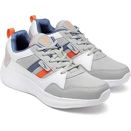 Men's White Casual Sneaker Shoes with Synthetic Upper Lightweight Comfortable Mid Top Sneaker Shoes for Men's & Boy's TERMINATOR-05