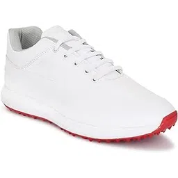 Men's White Synthetic Outdoor Lace-Up Sports Shoes 10