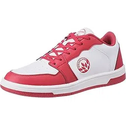 Men's White/Red PU Casual Shoes-8 UK (42EURO) (OSNK 4987023)