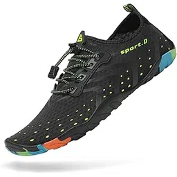 Mens Womens Water Shoes Quick Dry Barefoot for Swim Diving Surf Aqua Sports Pool Beach Walking Yoga Black 11